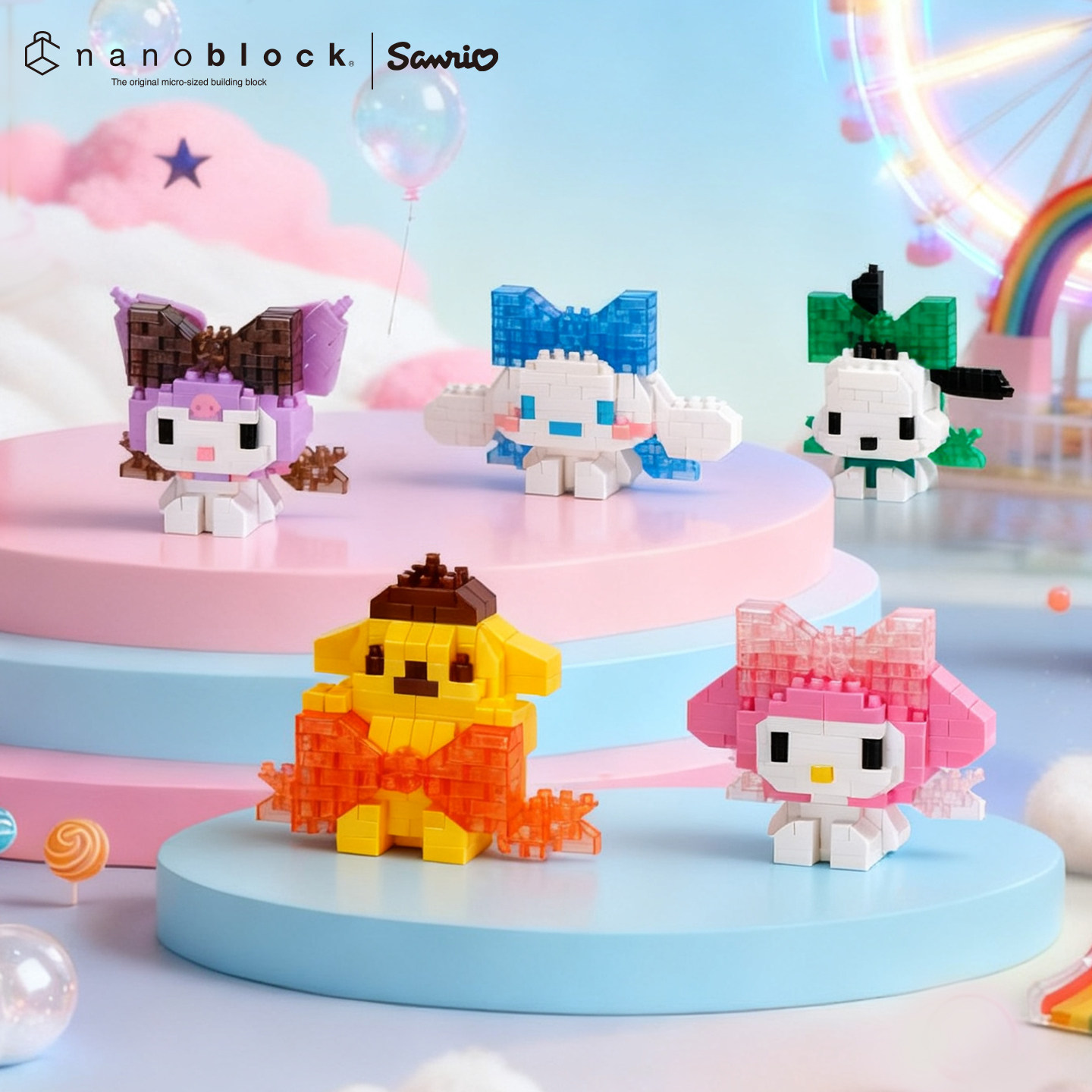 Model Kit For Girls - Nanoblock Sanrio Micro Building Blocks, Serie