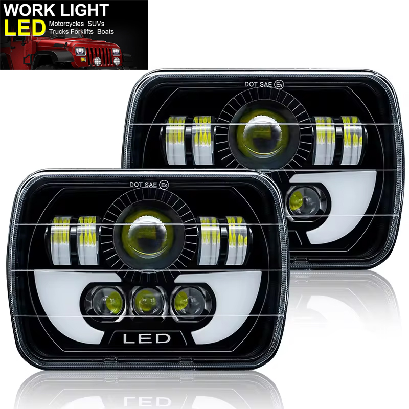 Model Kit Jeep - Luz LED H4 de 7 pulgadas
