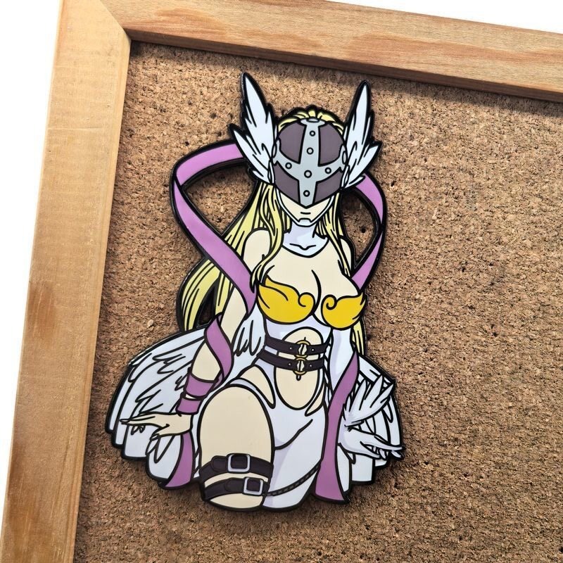 Model Kit Digimon - Llavero de metal Digimon Angewomon, insignia