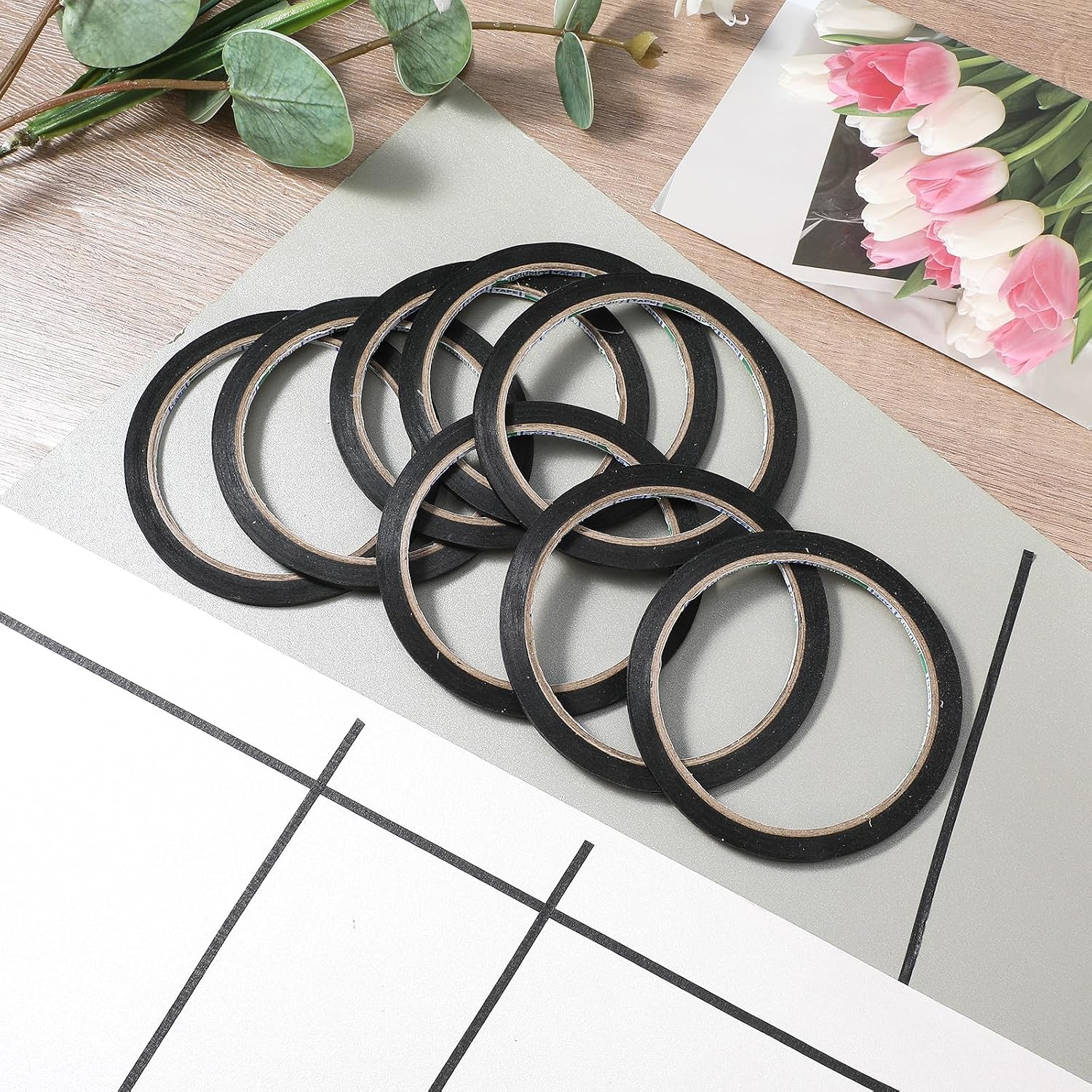Cinta adhesiva negra delgada p - Masking Tape Thin reseña y precio