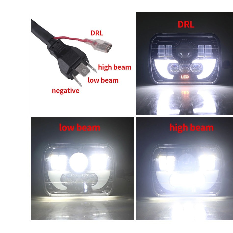 Luz LED H4 de 7 pulgadas para  - Model Kit Jeep reseña y precio