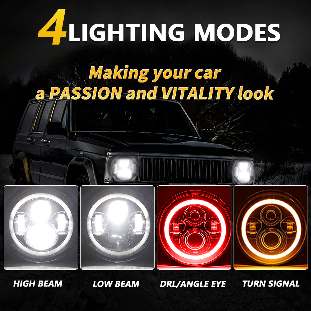 Faro Led redondo de 7 pulgadas - Model Kit Jeep reseña y precio