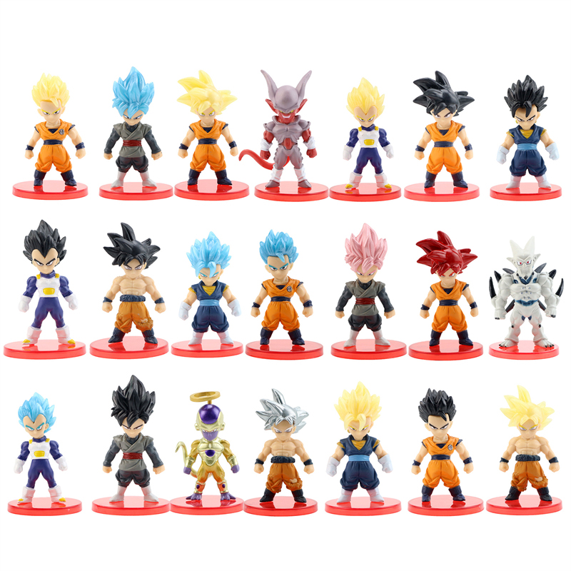 21 unids/set Dragon Ball Mini  - Model Kit Vegeta reseña y precio
